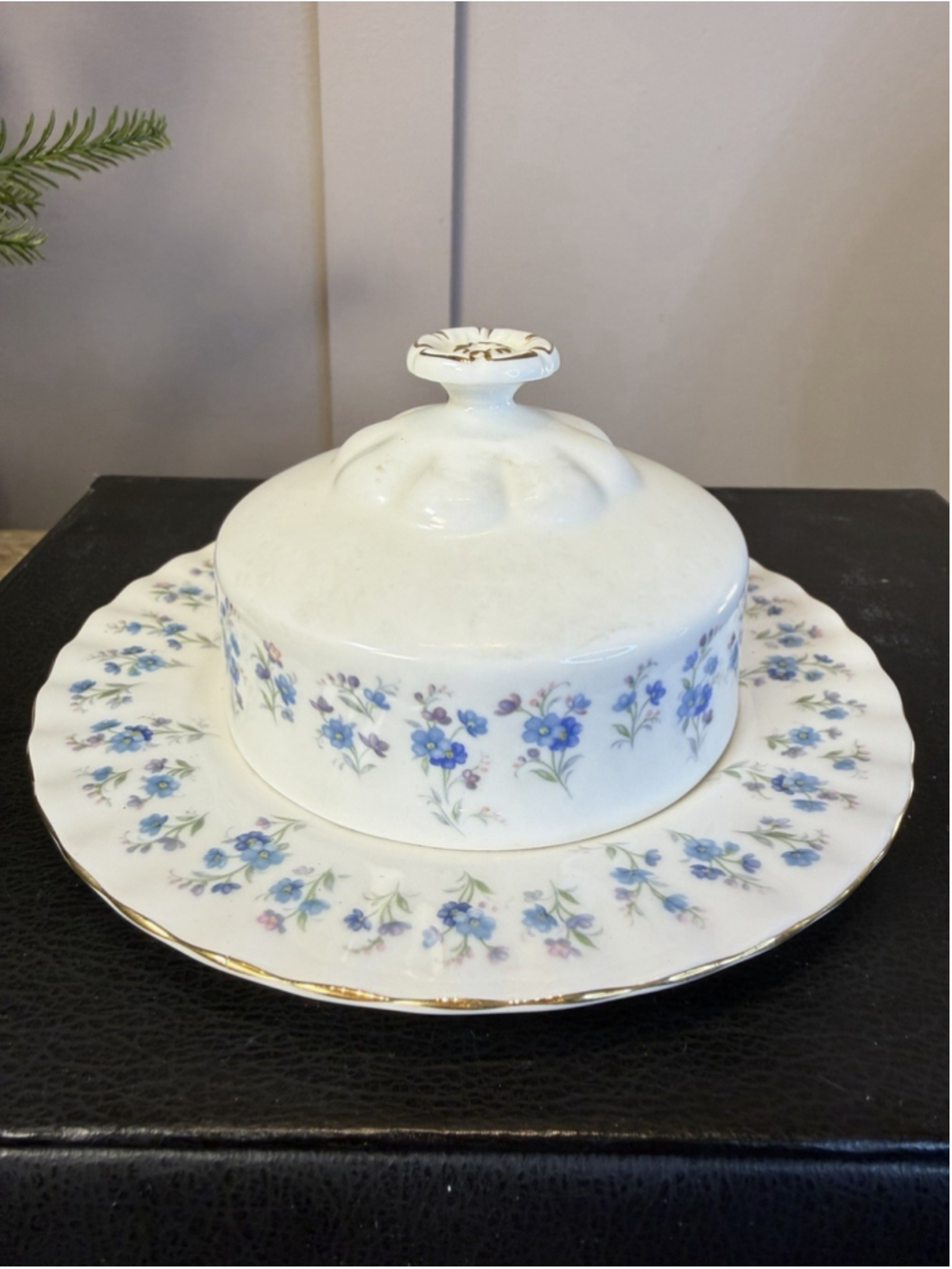 Royal Albert Memory Lane Covered Butter Dish Bone China England